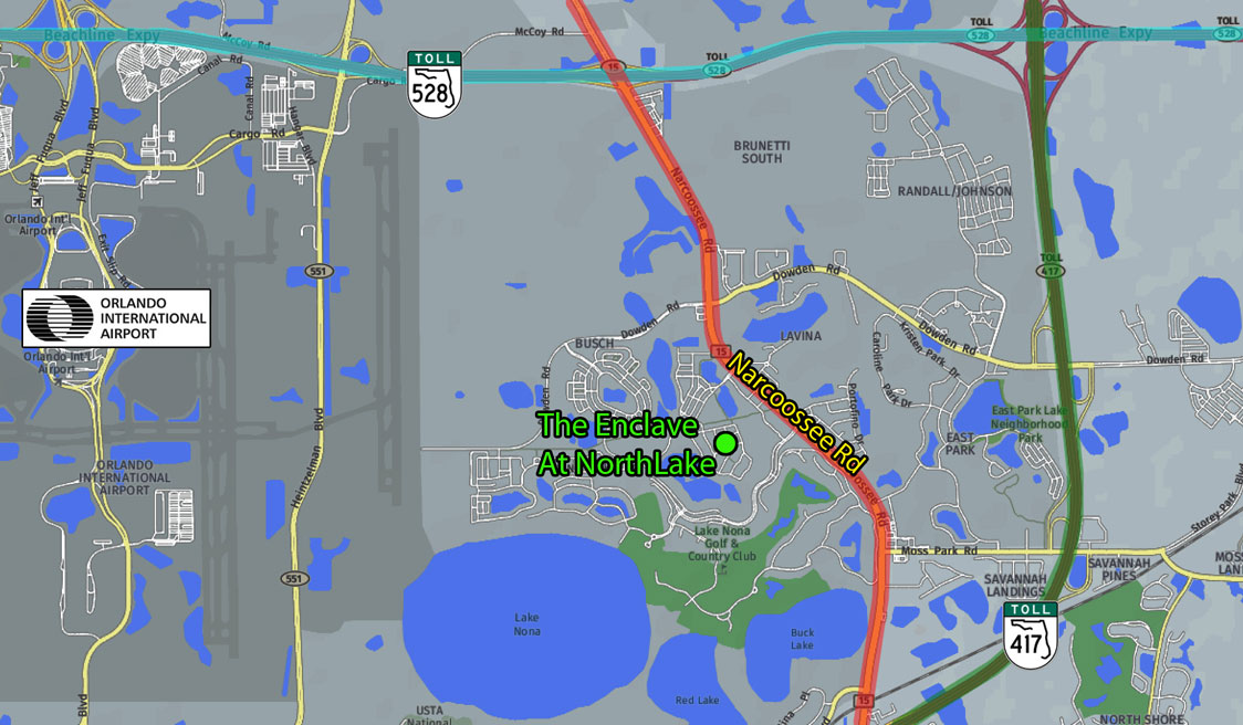 Enclave at Lake Nona map