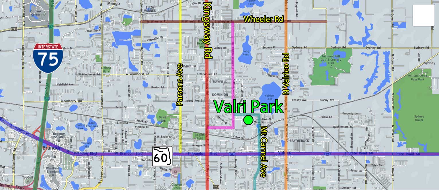 Valri Park map