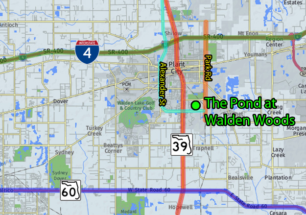 The Pond at Walden map